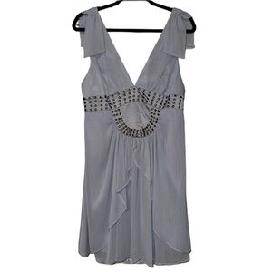 NWT BCBGeneration Pearl Grey Embellishment Dress Size 8